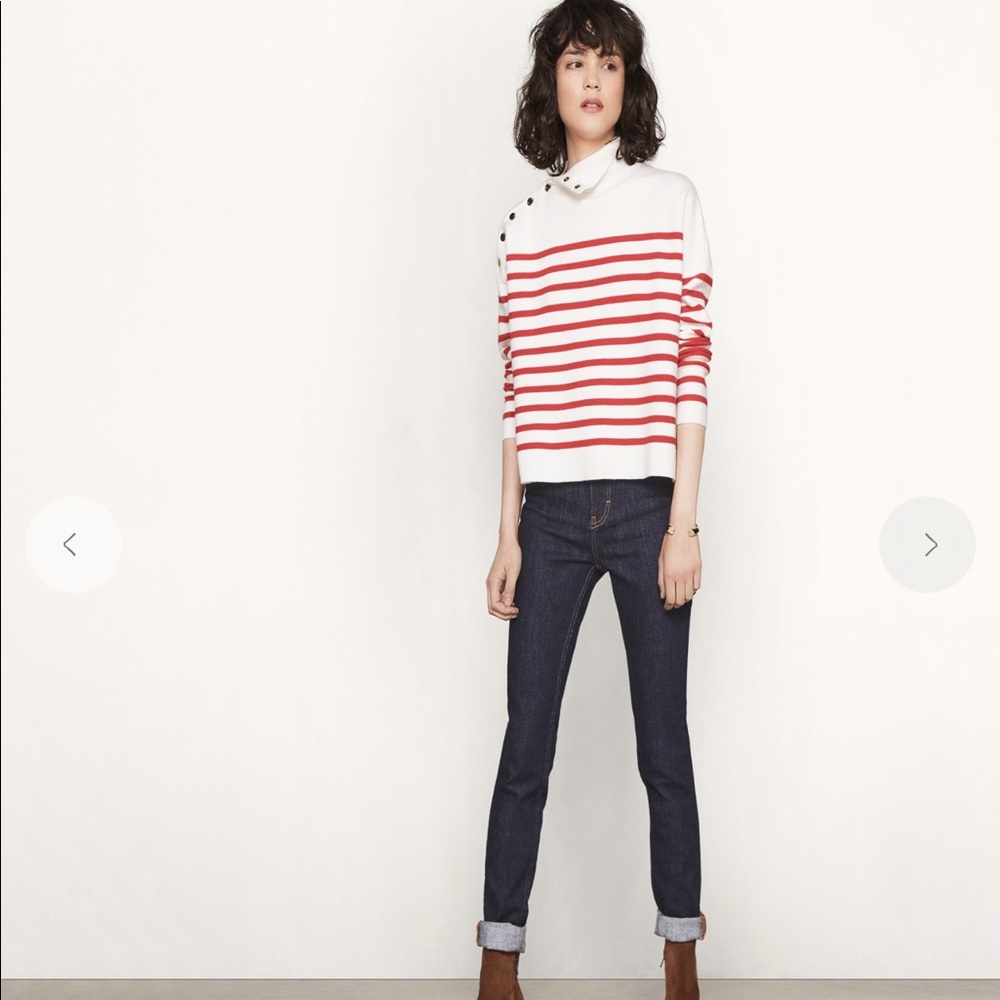Maje montauban striped sailor sweater